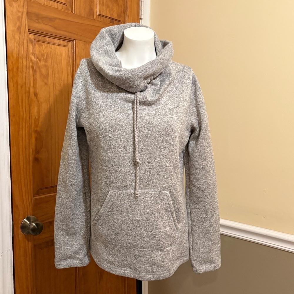 Eddie Bauer Soft Gray Fleece Pullover Sz M